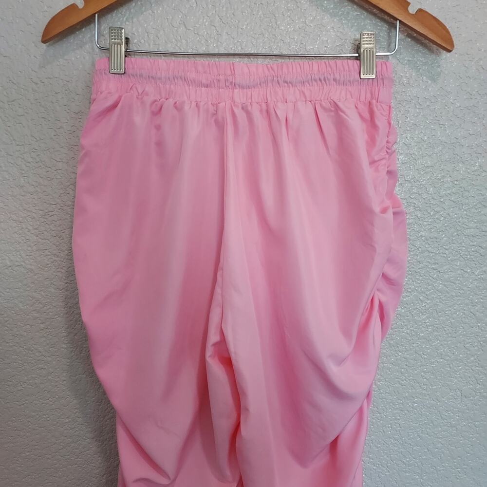 NEW Hot & Delicious Bubble Gum Pink Nylon Pull-On Jogger Pants Size M - Picture 11 of 13